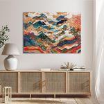 Canvas print Mountains and rivers, reart (original YAYOI Kusama)