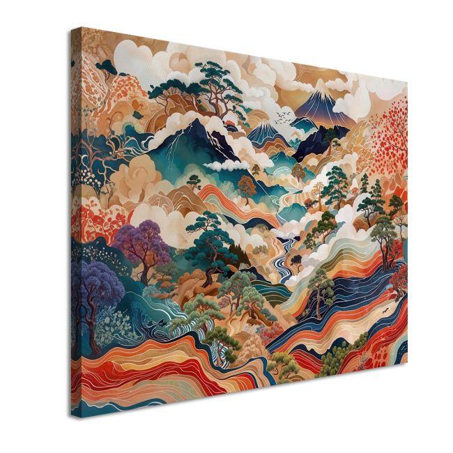 Πίνακας ζωγραφικής Mountains and rivers, reart (original YAYOI Kusama)