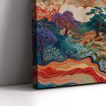 Canvas print Mountains and rivers, reart (original YAYOI Kusama)