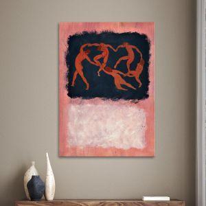 Πίνακας ζωγραφικής Dance over black and pink (original Rothko and Matisse)