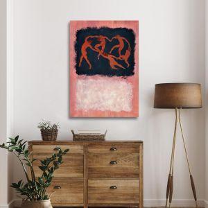 Πίνακας ζωγραφικής Dance over black and pink (original Rothko and Matisse) Καμβάς τελαρωμένος Όψη 1 2