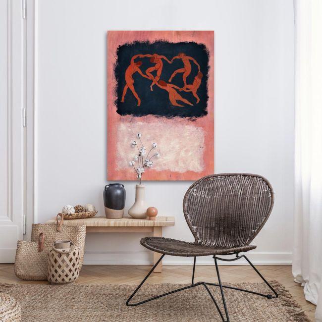 Πίνακας ζωγραφικής Dance over black and pink (original Rothko and Matisse)