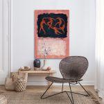 Πίνακας ζωγραφικής Dance over black and pink (original Rothko and Matisse)