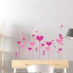 Wall stickers Flowers hearts and birds in love