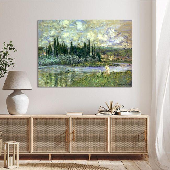 Canvas print View of Vétheuil, Monet C.