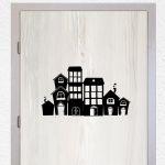 Kids wall stickers Houses in a row, art 3