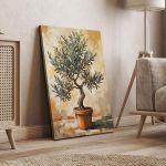 Canvas print Olive tree in a pot