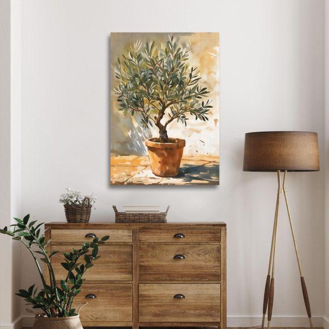 Canvas print Olive tree in a pot II