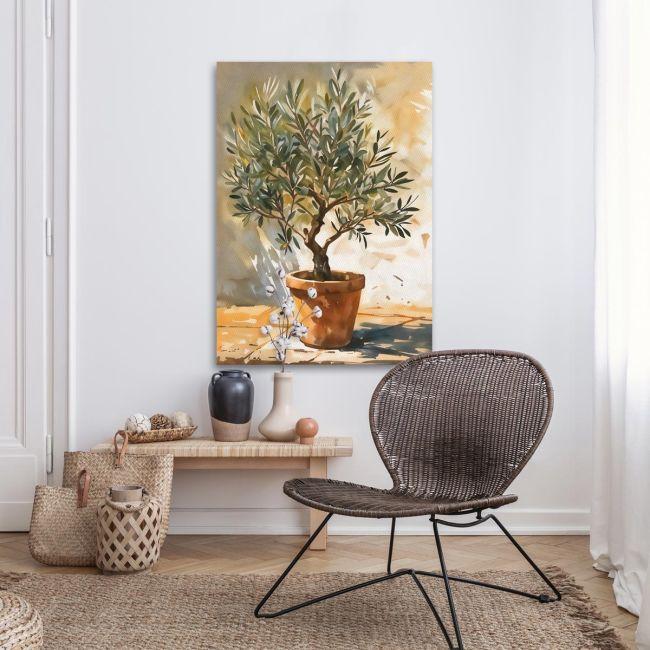 Canvas print Olive tree in a pot II