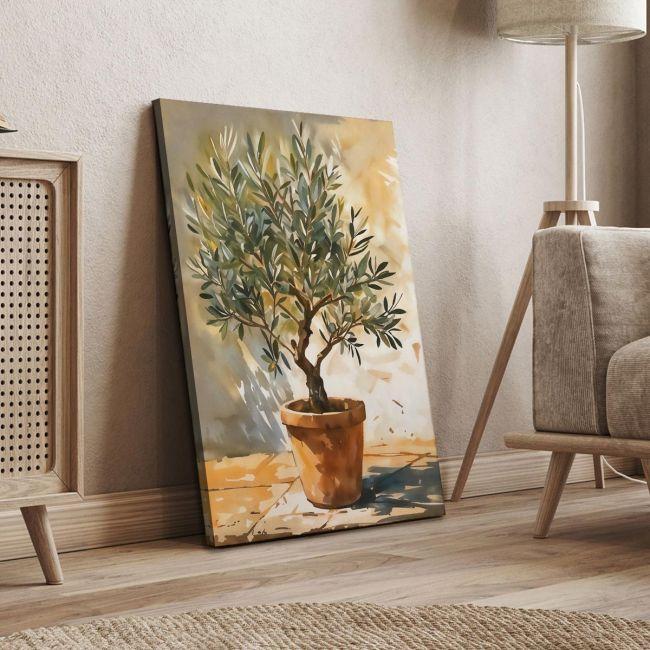 Canvas print Olive tree in a pot II