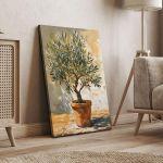 Canvas print Olive tree in a pot II