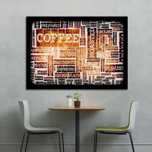 Πίνακας σε καμβά Coffee typography