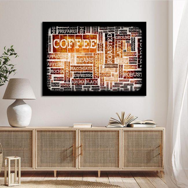 Canvas print Coffee typography
