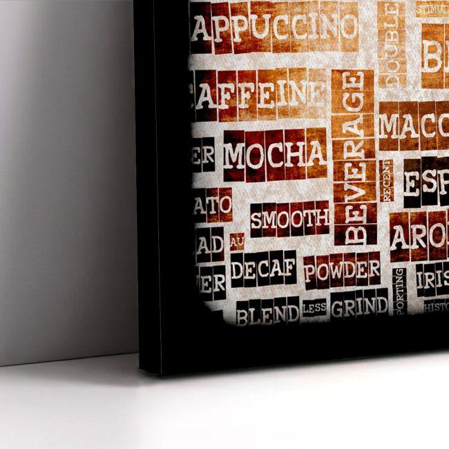 Πίνακας σε καμβά Coffee typography