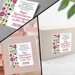 Christmas sticker label, calendar personalized