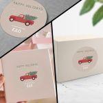 Christmas sticker label, calendar personalized