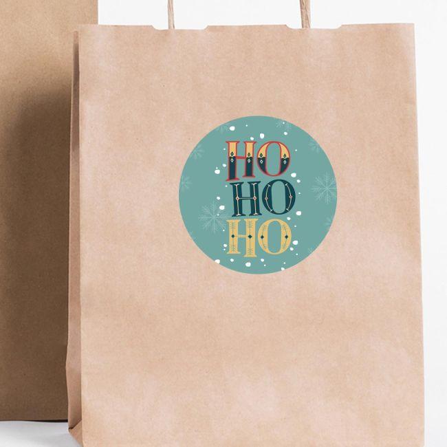 Christmas sticker label, Happy Holidayspersonalized