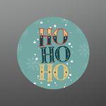 Christmas sticker label, Happy Holidayspersonalized