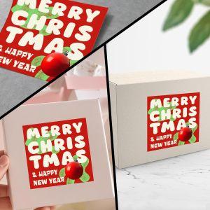 Christmas sticker label, HO HO HO personalized