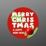 Christmas sticker label, HO HO HO personalized