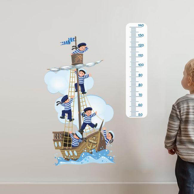 Wall stickers height measure In the forest with friends 