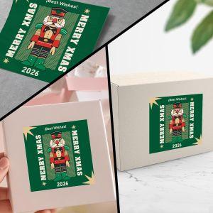Christmas sticker label, Merry Christmas personalized