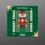 Christmas sticker label, Merry Christmas personalized