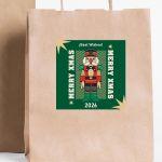 Christmas sticker label, Merry Christmas personalized