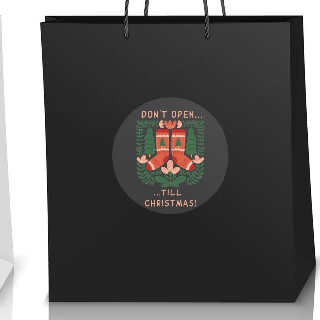 Christmas sticker label, HO HO HO personalized