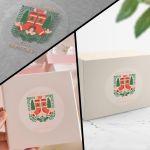 Christmas sticker label, HO HO HO personalized