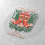 Christmas sticker label, HO HO HO personalized