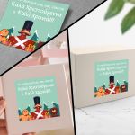 Christmas sticker label, kala christougenna