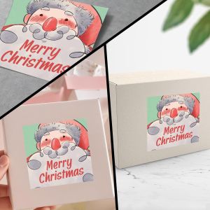 Christmas sticker label, Merry Christmas art 2 personalized