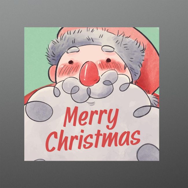 Αυτοκόλλητη Χριστουγεννιάτικη ετικέτα, Merry Christmas art 3