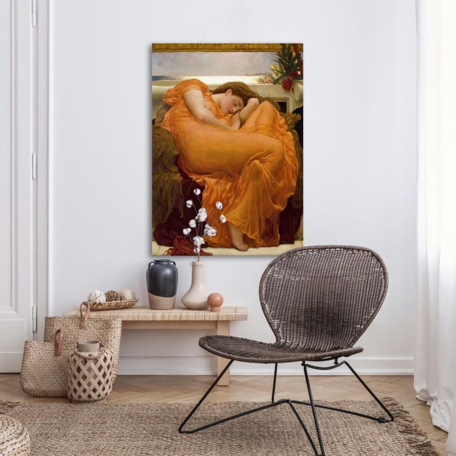 Canvas print Flaming June (vertical), Leighton F.