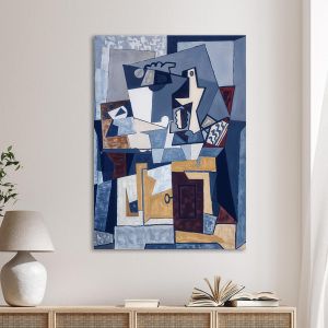 Canvas print Nature morte à la porte et à la clef, reart (original by P. Picasso), reproduction