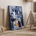 Canvas print Nature morte à la porte et à la clef, reart (original by P. Picasso), reproduction