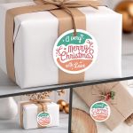 Christmas labels,retro style