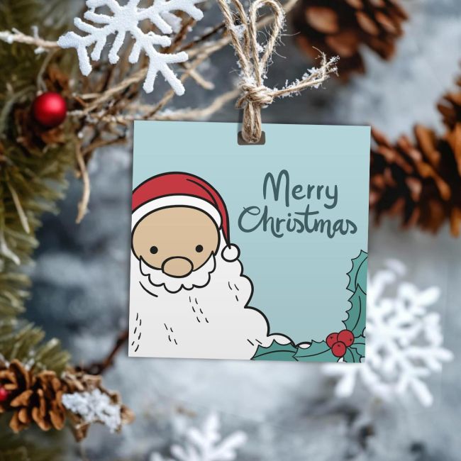 Καρτελάκια Χριστουγεννιάτικα, Merry Christmas Santa