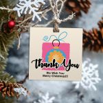 Christmas labels Thank You, Happy HoHoHolidays