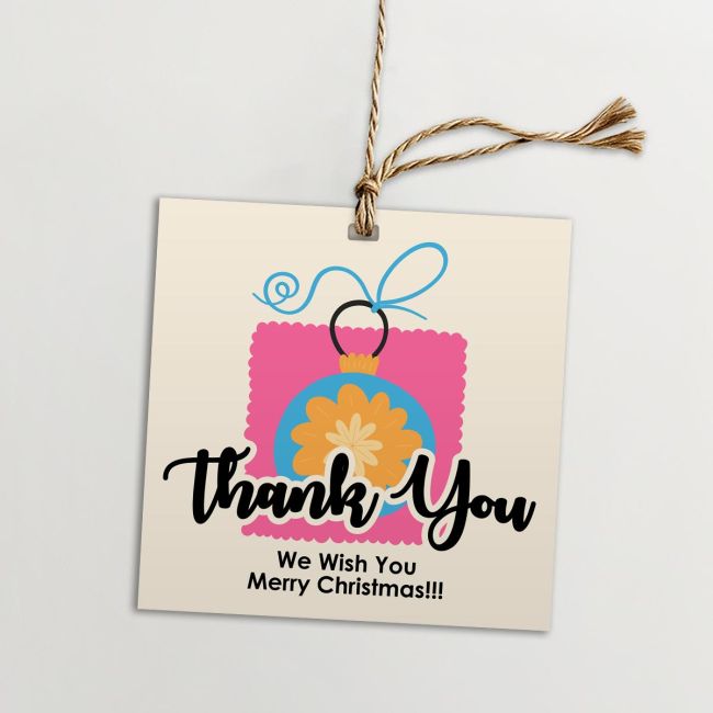 Christmas labels Thank You, Happy HoHoHolidays