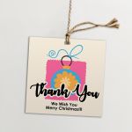 Christmas labels Thank You, Happy HoHoHolidays