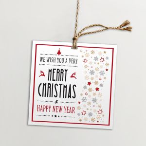 Καρτελάκια Χριστουγεννιάτικα Merry Christmas and Happy New Year 2