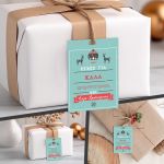Christmas Labels, wishes, light blue