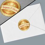 Sticker label Christmas Wedding