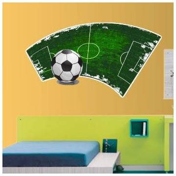 Αυτοκόλλητο τοίχου Μοντέρνα εικόνα ποδοσφαιρικού γηπέδου