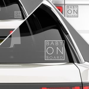 Car stickerBaby on board square