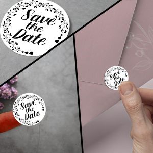Αυτοκόλλητη ετικέτα φακέλου Save The Date