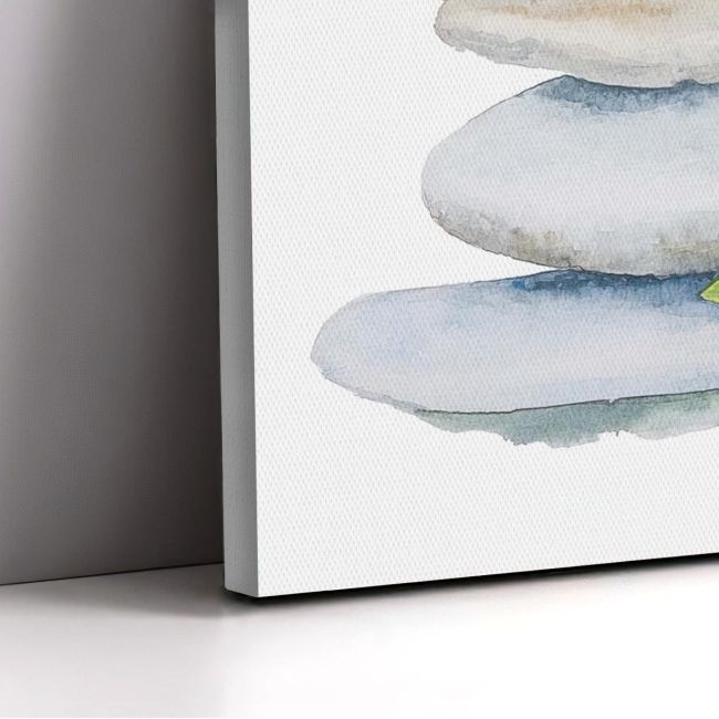 Πίνακας ζωγραφικής Balanced stones in watercolor