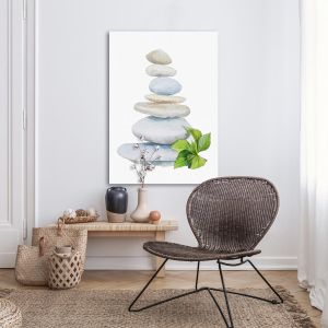 Πίνακας ζωγραφικής Balanced stones in watercolor